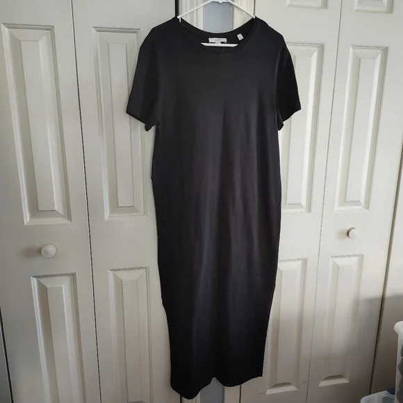 Vince Black Crew Neck T Shirt Dress M - Picture 5 of 10